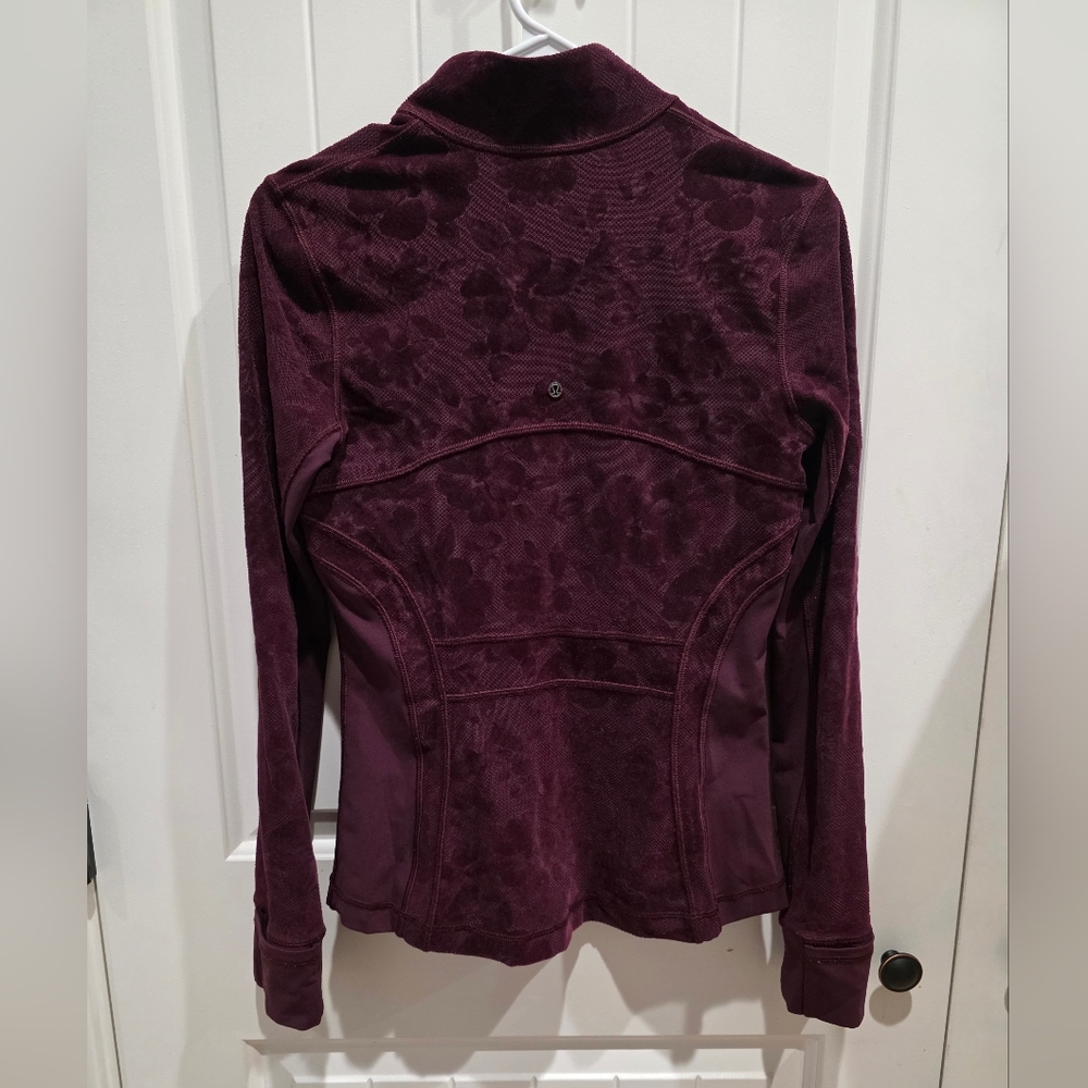 Lululemon Special Edition Define Jacket Flocked Dark Adobe, Floral Velvet Size 6 - Picture 5 of 9